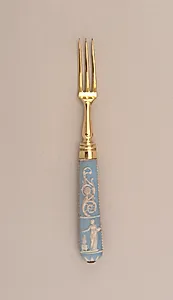 Three-Tined Fork with Jasperware Handle