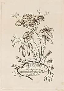 Title Page, from "Fleures Persannes" by Jean-Baptiste Pillement, French, 1728–1808
