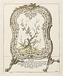 Title Page, from Recueil de diffÃ©rents Muebles garniers Comme Fauteuils (Liard's "Suites"), Ecran (Screen)