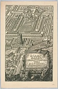 Title page, "Il Campo Marzio dell'Antica Roma," from part 20 of "The Complete Works of Giovanni Battista Piranesi"