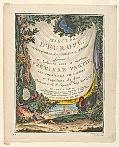 Title page, "Insectes d'Europe, Pients d'apres nature," by J.J. Ernst