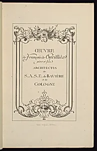Title Page, Oeuvre de François de Cuvilliés père et fils (Works of François de Cuvilliés the Elder and the Younger) by Unknown