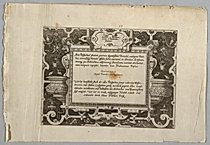 Title Plate: "Artis Persp