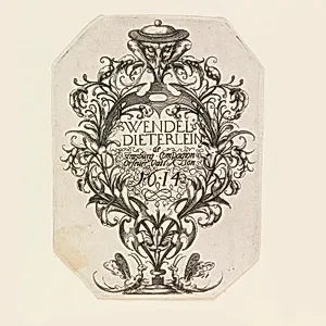 Title plate, from Die Folge der phantastichen ScmuckstrÃ¤Ãe (Suite of Fantastic Ornamental Bouquets)
