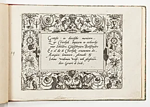 Title plate, from Grottesco in diversche manieren (Various Grotesques)