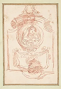 Tomb decoration with portrait