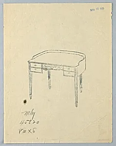 Tracing of Design for Semi-Circular Writing Table