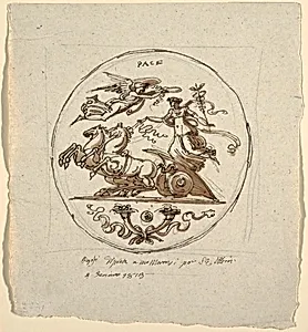 Triumph of Peace, Roundel, for the Aldini Villa at Montmorency by Felice Giani, Italian, 1758–1823