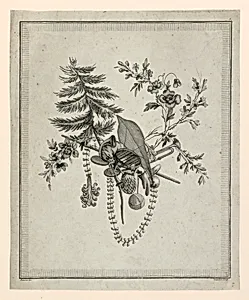 Trophy with Implements of Outdoor Sports, Plate 5 from "Cahier d'Attributs et TrophÃ©es de l'Oeuvre de Ranson," Suite XXI