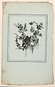 Trophy with Implements of the Hunt, Plate 5 from "Suite de TrophÃ©es de chasse," Suite VI