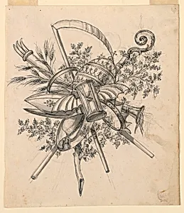 Trophy with Winged Hourglass