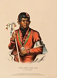 TSHI-ZUN-HAU-KAU. A WINNEBAGO., from History of the Indian Tribes of North America