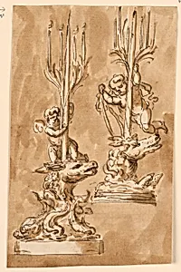 Two candelsticks by Giuseppe Barberi, Italian, 1746–1809