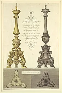 Two Designs for Candelabra by Francesco Santini, Italian, 1763 - 1840