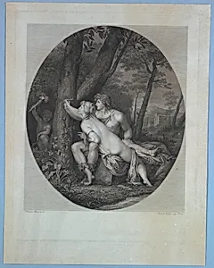 Two Figures Carving onto a Tree