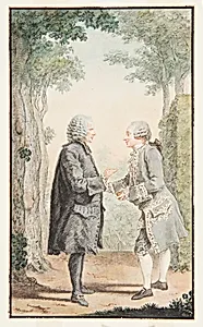 Two Gentleman Conversing in a Park