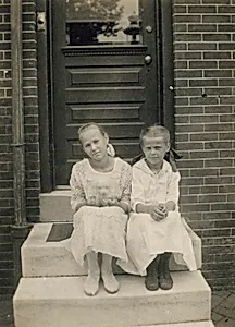 Two Girls on a Stoop, Kensington, Philadelphia