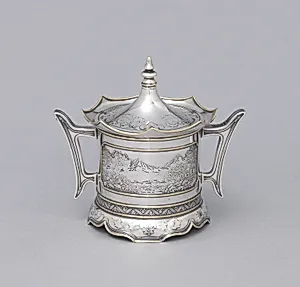Two-Handled Sugar Bowl with Landscapes