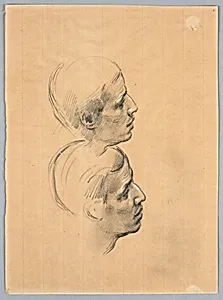 Two Male Heads