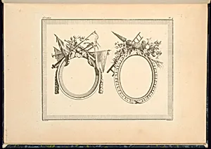 Two Medallion or Frame Designs by Pierre Ranson, French, 1736–1786