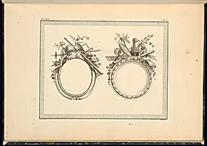 Two Medallion or Frame Designs by Pierre Ranson, French, 1736–1786