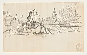 Two Men in a Canoe
