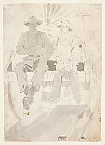 Two Men in an Army Wagon by Winslow Homer, American, 1836–1910