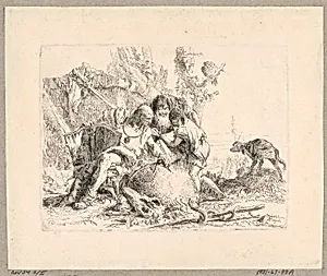 Two Philosophers and Boy, plate 22 from the Scherzi di Fantasia