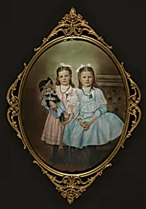 Two Sisters with Doll by Unidentified