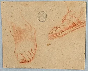 Two Sketches of a Foot by Unknown