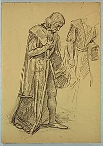 Two Studies of a Bowing Man (Christopher Columbus)