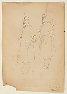 Two Studies of a Sentry by Winslow Homer, American, 1836â1910