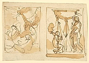 Two Studies by Fortunato Duranti, Italian, 1787 - 1863