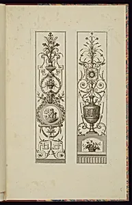Two Vertical Arabesque Panel Designs