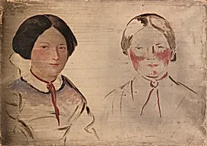 Two Young Women by Unidentified