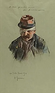 Un Poilu Blesse, 1915