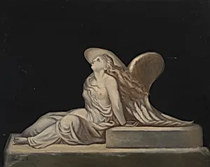 Untitled (Angel) by Annie Cauley, ca. 1850-died Springfield, MA ca. 1923