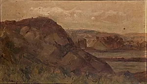 Untitled (landscape with rocks)