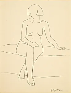 Untitled (seated female figure)