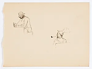 Untitled (Two Drawings of Men)