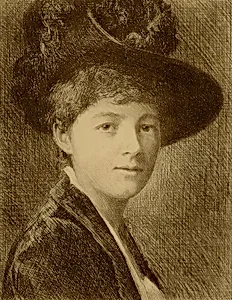 Untitled (woman in plumed hat)