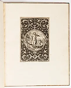 Venus, plate from a suite of 6 ornamental designs with the Judgement of Paris