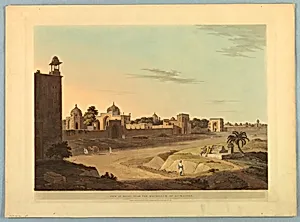 View at Delhi, Near the Mausoleum of Humanioon, from "Oriental Scenery: Twenty Four Views in Hindoostan"