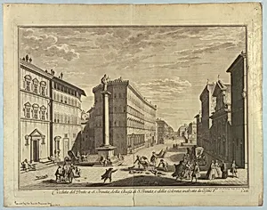 View of Florence, Plate from "Scelta di XXIV Vedute delle principali contrade, piazze, chiese, e palazzi della CittÃ  di Firenze"