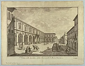View of Florence, Plate from "Scelta di XXIV Vedute delle principali contrade, piazze, chiese, e palazzi della CittÃ  di Firenze"