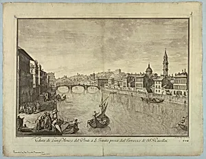 View of Florence, Plate from "Scelta di XXIV Vedute delle principali contrade, piazze, chiese, e palazzi della CittÃ  di Firenze"