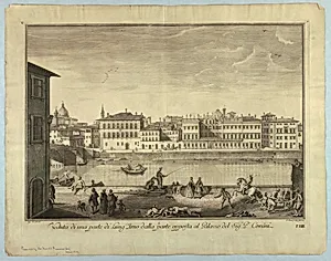 View of Florence, Plate from "Scelta di XXIV Vedute delle principali contrade, piazze, chiese, e palazzi della CittÃ  di Firenze"