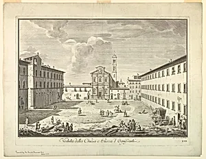 View of Florence, Plate from "Scelta di XXIV Vedute delle principali contrade, piazze, chiese, e palazzi della CittÃ  di Firenze"