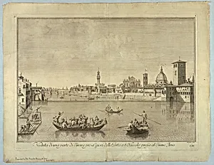 View of Florence with the Cathedral, S. Croce, Palazzo Vecchio, Plate 4 from "Scelta di XXIV Vedute delle principali contrade, piazze, chiese, e palazzi della CittÃ  di Firenze"