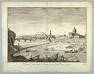 View of S. Ferdinando in Castello and the Quarter Around and Beyond S. Spirito, Plate 5 from "Scelta di XXIV Vedute delle principali contrade, piazze, chiese, e palazzi della CittÃ  di Firenze"